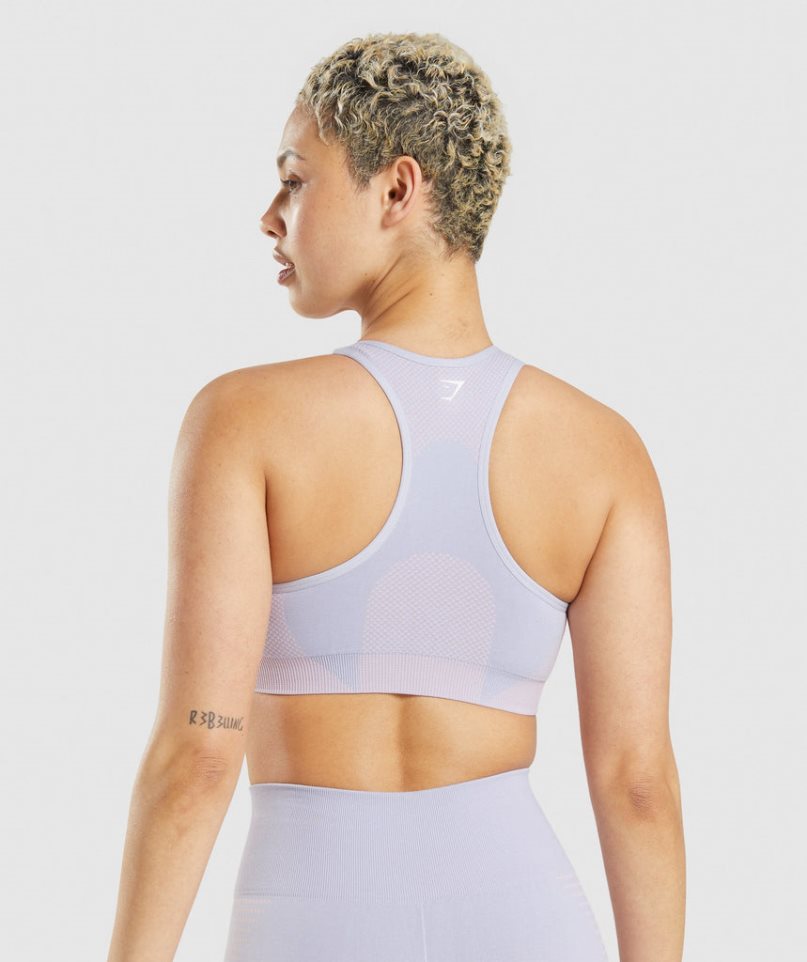 Women's Gymshark Vital Seamless 2.0 Sports Bra Light Blue | NZ 8KITLC